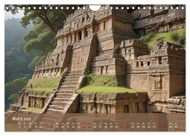 Produktbild: Faszination Maya: Einblicke in eine versunkene Welt (Wandkalender 2026 DIN A4 quer), CALVENDO Monatskalender