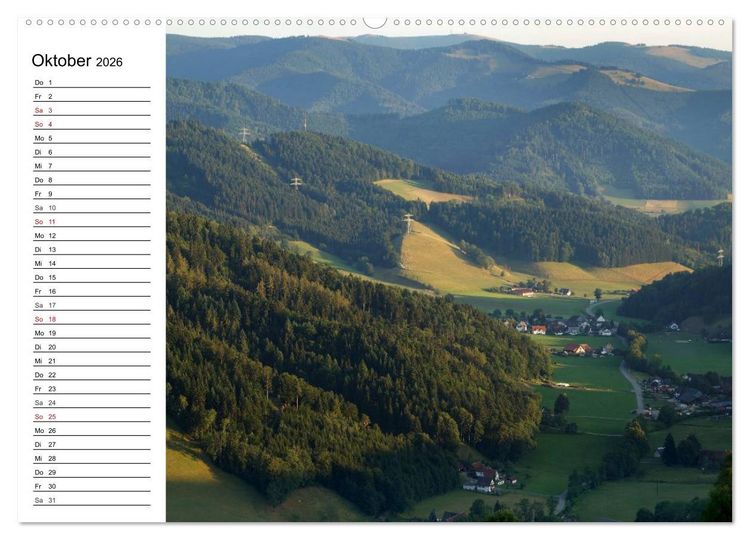 Produktbild: S&uuml;dschwarzwald - Impressionen (Wandkalender 2026 DIN A2 quer), CALVENDO Monatskalender