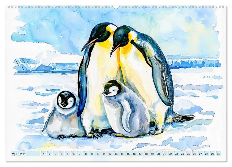 Produktbild: Eisige Polarkreise - Faszination der polaren Tierwelt (hochwertiger Premium Wandkalender 2026 DIN A2 quer), Kunstdruck in Hochglanz