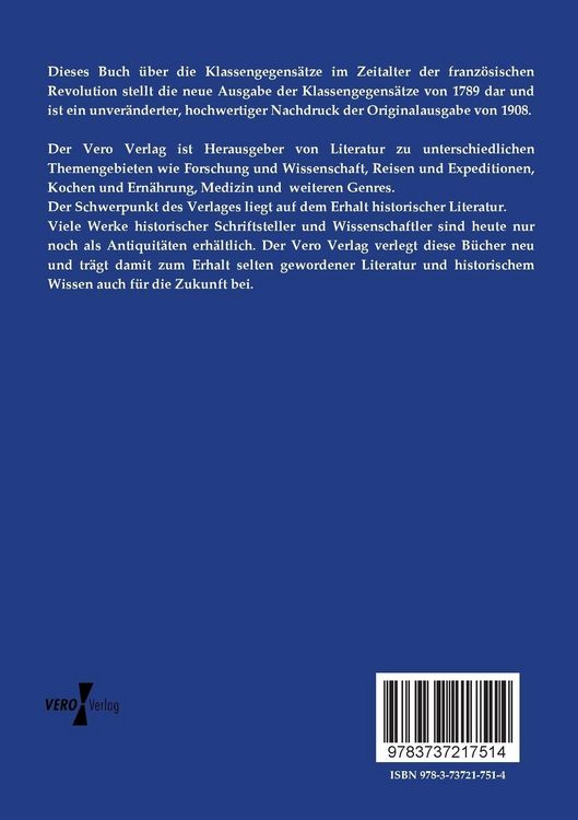 Produktbild: Die Klassengegens&auml;tze im Zeitalter der franz&ouml;sischen Revolution