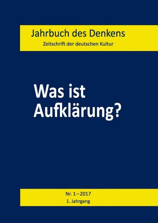 Produktbild: Was ist Aufkl&auml;rung? Jahrbuch des Denkens