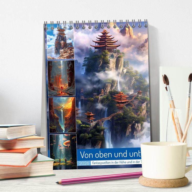Produktbild: Von oben und unten (Tischkalender 2026 DIN A5 hoch), CALVENDO Monatskalender