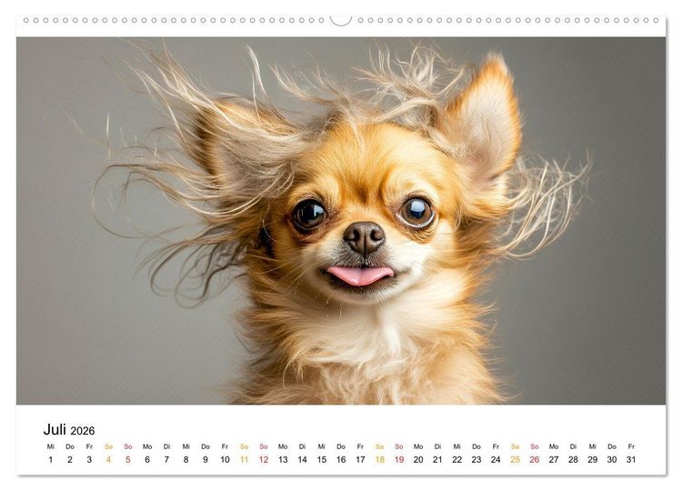 Produktbild: Chihuahua - kleine Energieb&uuml;ndel (Wandkalender 2026 DIN A2 quer), CALVENDO Monatskalender