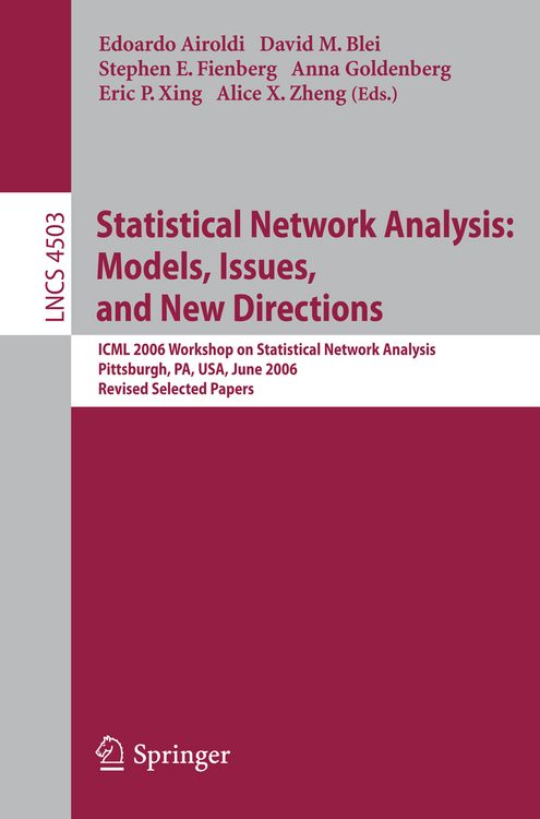 Produktbild: Statistical Network Analysis: Models, Issues, and New Directions
