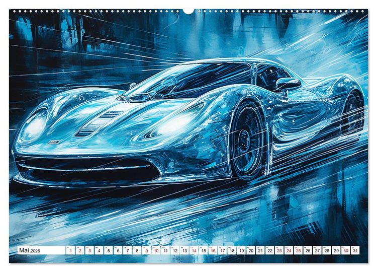 Produktbild: Neon Speed (Wandkalender 2026 DIN A2 quer), CALVENDO Monatskalender
