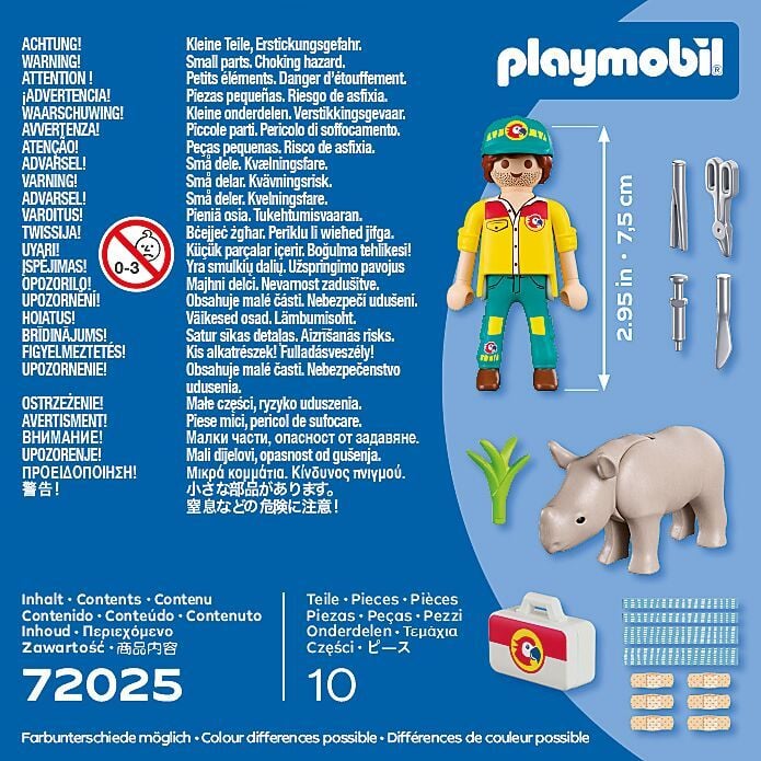 Produktbild: PLAYMOBIL 72025 DuoPack Tierpfleger mit Nashorn