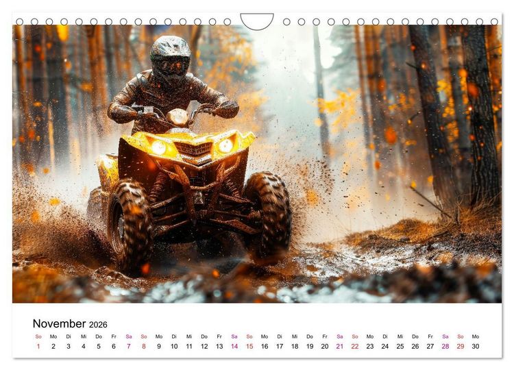 Produktbild: Quad Erlebnisse (Wandkalender 2026 DIN A4 quer), CALVENDO Monatskalender