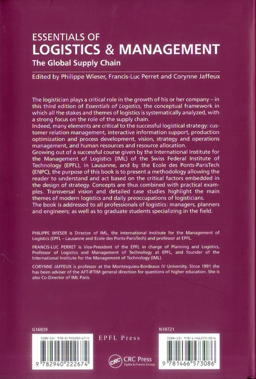 Produktbild: Jaffeux, C: Essentials of Logistics and Management