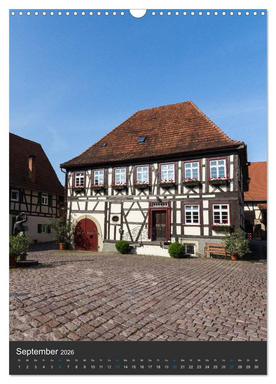 Produktbild: Str&uuml;mpfelbach - Fachwerkh&auml;user (Wandkalender 2026 DIN A3 hoch), CALVENDO Monatskalender