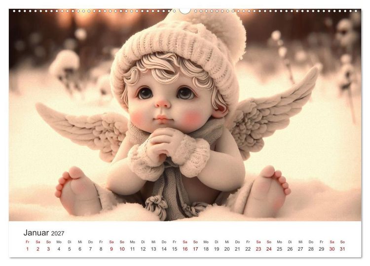 Produktbild: Niedliche Putten (Wandkalender 2027 DIN A2 quer), CALVENDO Monatskalender