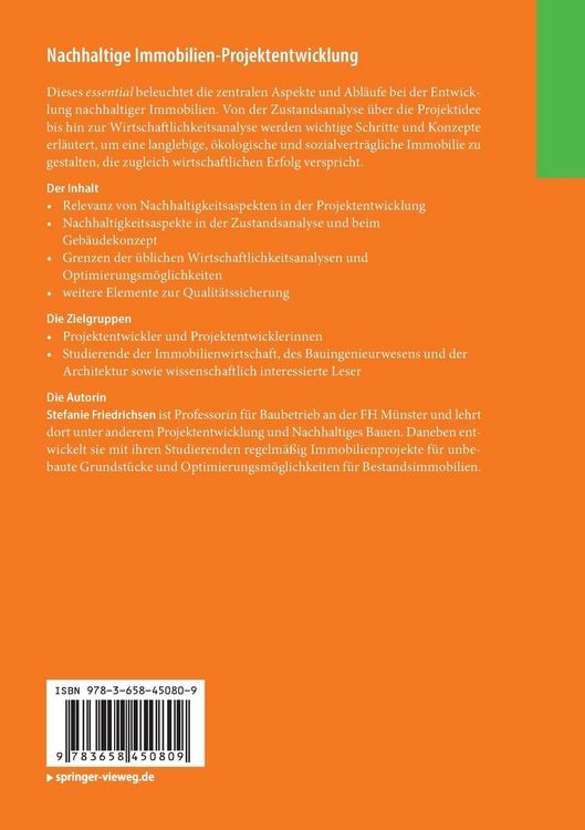 Produktbild: Nachhaltige Immobilien-Projektentwicklung