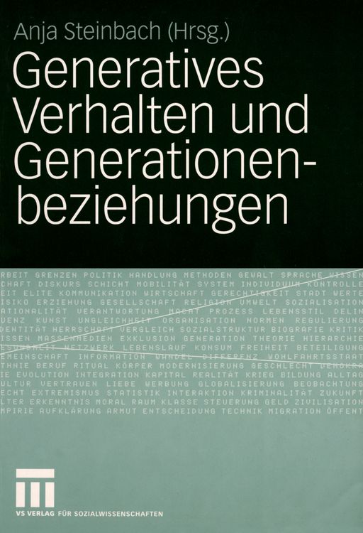 Produktbild: Generatives Verhalten und Generationenbeziehungen