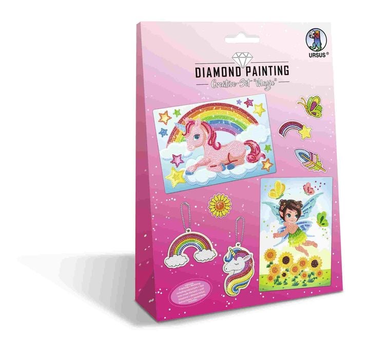 Bild vom Artikel URSUS Kinder-Bastelsets Diamond Painting Creative Set Magic, 2er Karten vom Autor 