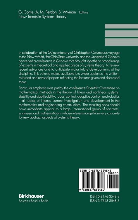 Produktbild: New Trends in Systems Theory