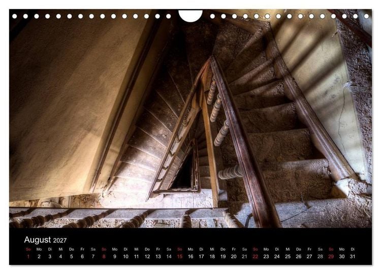 Produktbild: Verlassene Orte - Die sch&ouml;nsten Treppenh&auml;user (Wandkalender 2027 DIN A4 quer), CALVENDO Monatskalender