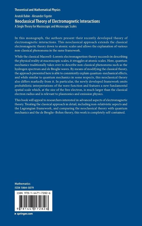 Produktbild: Neoclassical Theory of Electromagnetic Interactions