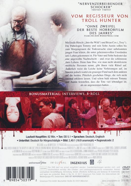 Produktbild: The Autopsy of Jane Doe