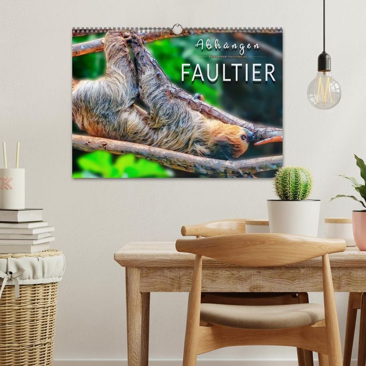 Produktbild: Abh&auml;ngen - Faultier (Wandkalender 2026 DIN A3 quer), CALVENDO Monatskalender