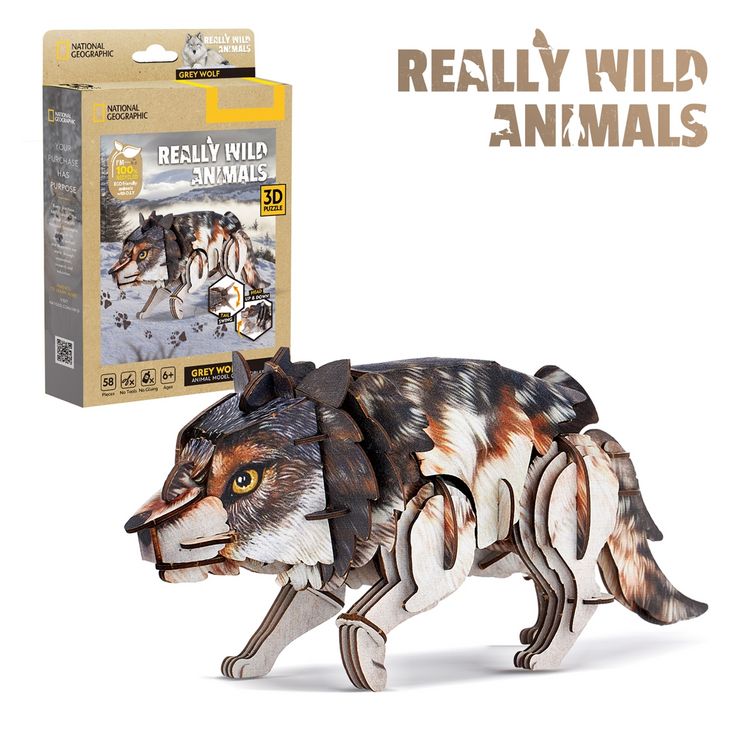Produktbild: CUBICFUN - 3D Puzzle Wolf 59 Teile