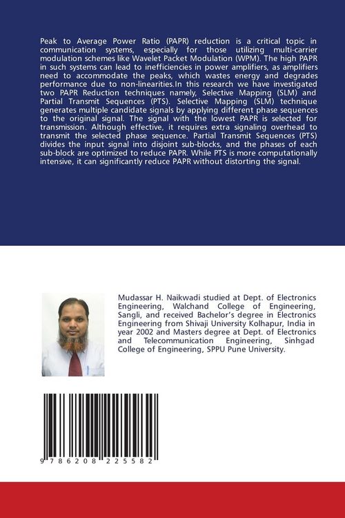 Produktbild: Peak to Average Power Ratio Reduction for Wavelet Packet Modulation