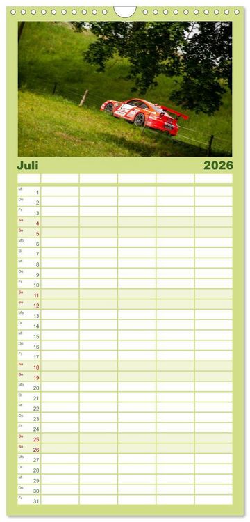 Produktbild: Familienplaner 2026 - Rallye Faszination 2026 mit 5 Spalten (Wandkalender, 21 x 45 cm) CALVENDO