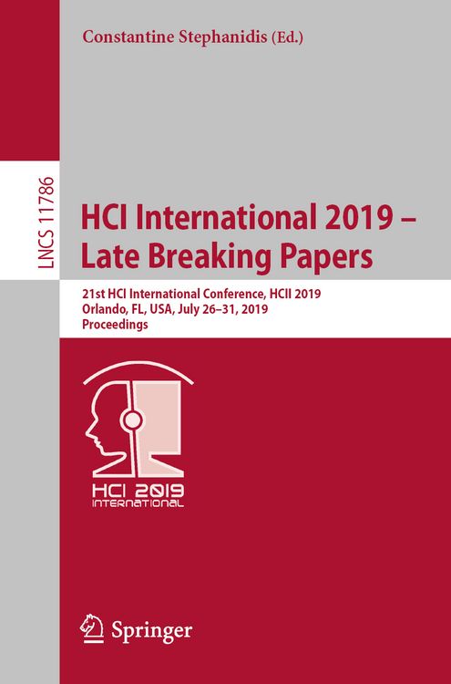 Produktbild: HCI International 2019 &ndash; Late Breaking Papers