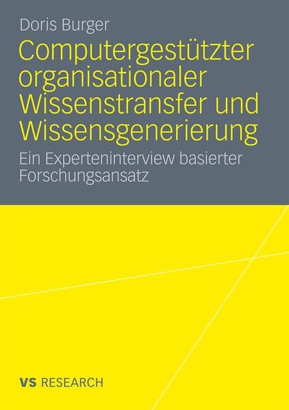 Produktbild: Computergest&uuml;tzter organisationaler Wissenstransfer und Wissensgenerierung