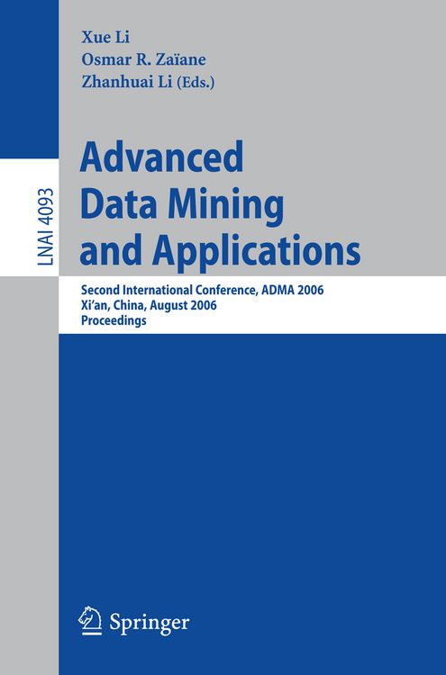 Produktbild: Advanced Data Mining and Applications