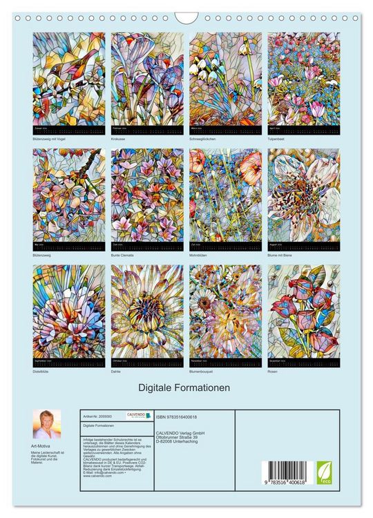 Produktbild: Digitale Formationen (Wandkalender 2026 DIN A3 hoch), CALVENDO Monatskalender