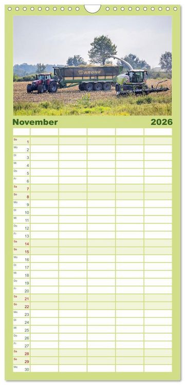Produktbild: Familienplaner 2026 - Landwirtschaft im Norden mit 5 Spalten (Wandkalender, 21 x 45 cm) CALVENDO