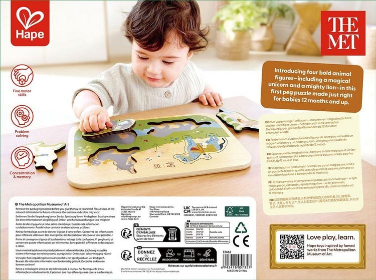 Produktbild: The Met: Steckpuzzle "Majest&auml;tische Tiere" - 4 Teile