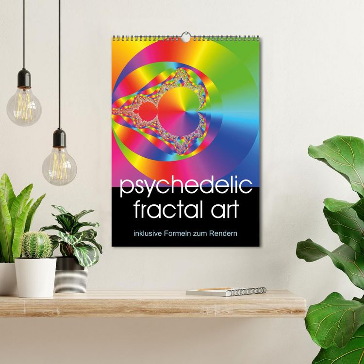 Produktbild: Psychedelische Fraktalbilder inkl. Formel (Wandkalender 2027 DIN A3 hoch), CALVENDO Monatskalender