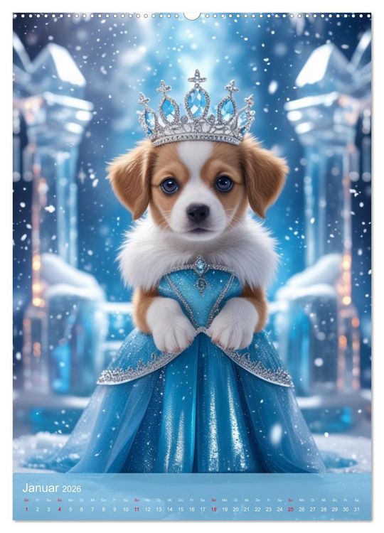 Produktbild: Puppy Tales - M&auml;rchen auf vier Pfoten (hochwertiger Premium Wandkalender 2026 DIN A2 hoch), Kunstdruck in Hochglanz