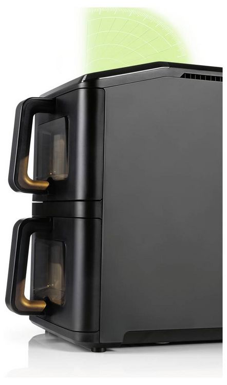 Produktbild: GourmetMaxx 19129 Hei&szlig;luft-Fritteuse 10l 2400W Antihaftbeschichtung, BPA-frei, Cool-Touch-Geh&auml;use, digitaler Timer, Grillfunktion