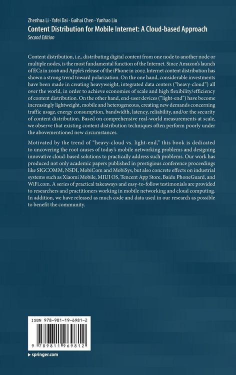 Produktbild: Content Distribution for Mobile Internet: A Cloud-based Approach