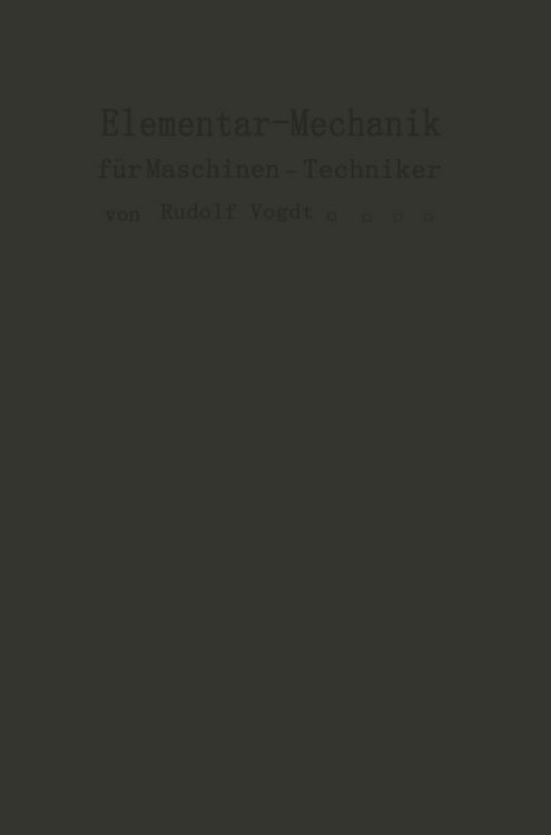 Produktbild: Elementar-Mechanik f&uuml;r Maschinen-Techniker