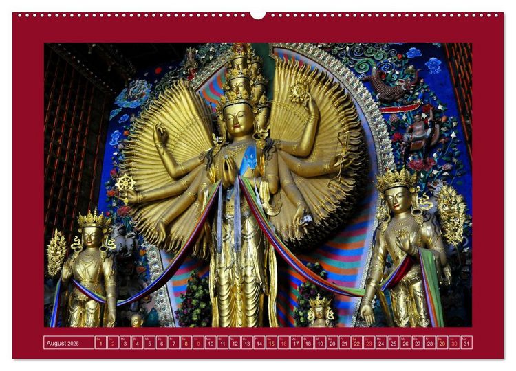 Produktbild: Buddhas & Bhodisattvas (Wandkalender 2026 DIN A2 quer), CALVENDO Monatskalender