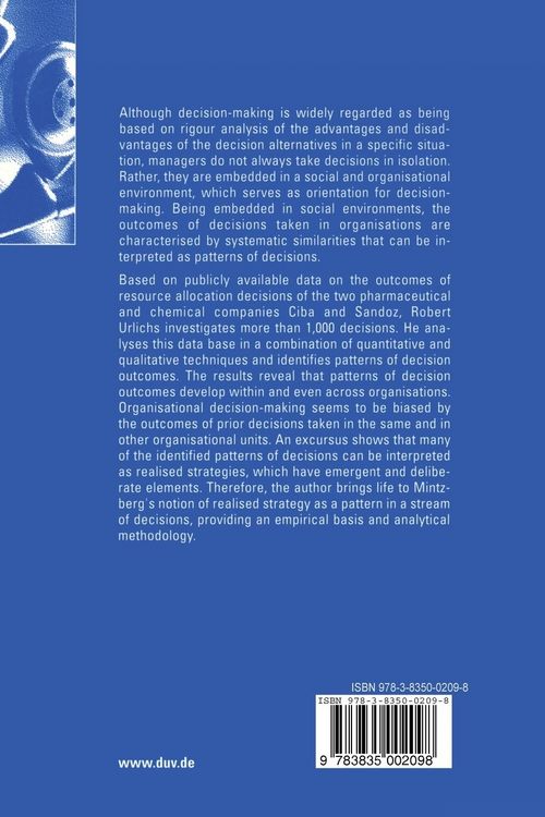 Produktbild: Patterns of Resource Allocation Decisions in Organisations