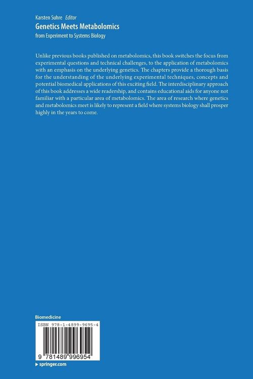 Produktbild: Genetics Meets Metabolomics