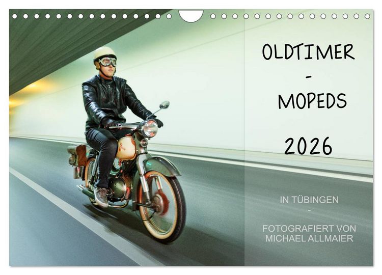 Produktbild: Oldtimer Mopeds - fotografiert von Michael Allmaier (Wandkalender 2026 DIN A4 quer), CALVENDO Monatskalender