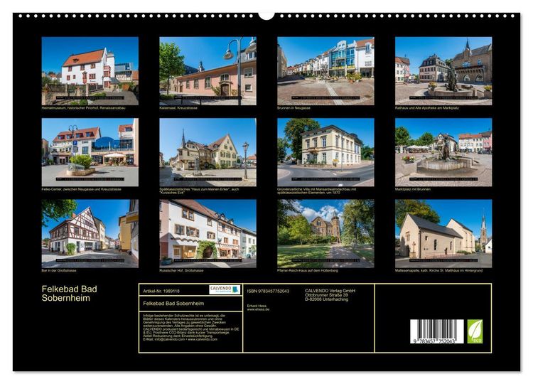 Produktbild: Felkebad Bad Sobernheim (hochwertiger Premium Wandkalender 2026 DIN A2 quer), Kunstdruck in Hochglanz
