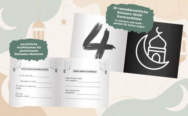Produktbild: Kontrastbuch f&uuml;r Babys: Mein erster Ramadan - Ramadan Kalender Kinder 0-12 Monate