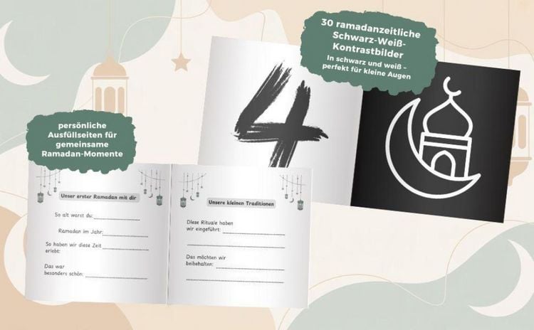 Produktbild: Kontrastbuch f&uuml;r Babys: Mein erster Ramadan - Ramadan Kalender Kinder 0-12 Monate
