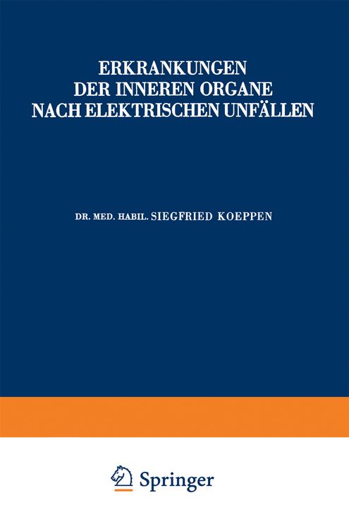 Produktbild: Erkrankungen der Inneren Organe Nach Elektrischen Unf&auml;llen