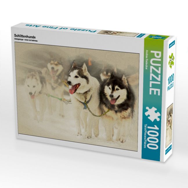 Produktbild: CALVENDO Puzzle Schlittenhunde | 1000 Teile Lege-Gr&ouml;&szlig;e 64x48cm Foto-Puzzle f&uuml;r gl&uuml;ckliche Stunden