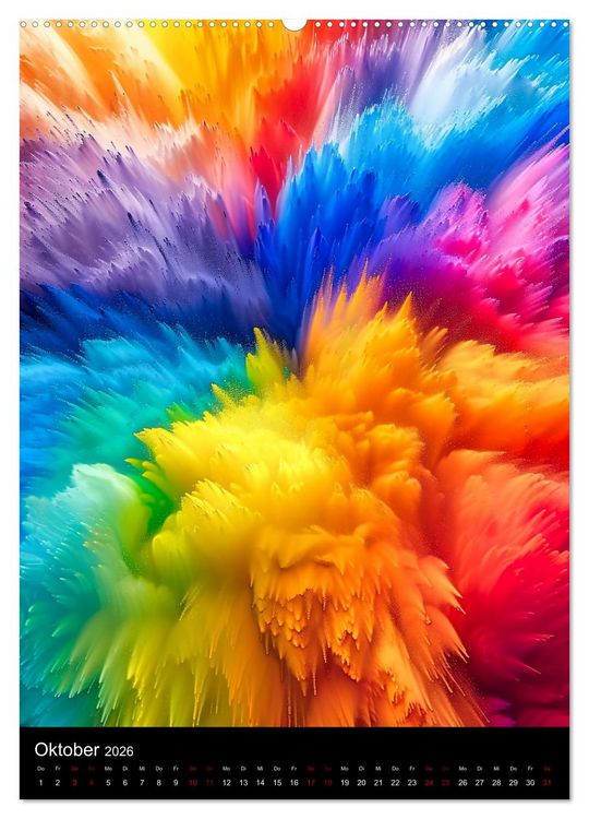 Produktbild: Tanz der Farben - Bunt durch das Jahr (Wandkalender 2026 DIN A2 hoch), CALVENDO Monatskalender