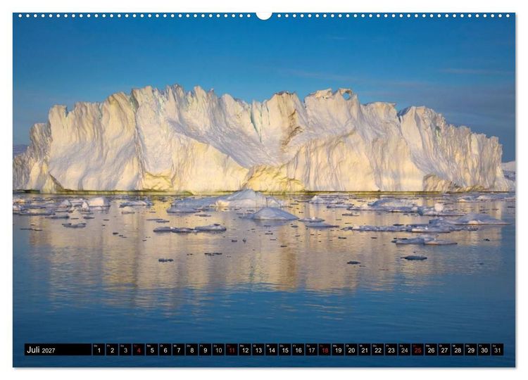 Produktbild: Ilulissat Eisfjord, Gr&ouml;nland. EIS - FORM UND LICHT (hochwertiger Premium Wandkalender 2027 DIN A2 quer), Kunstdruck in Hochglanz