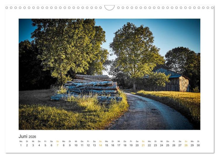 Produktbild: Landschaften des Altm&uuml;hltals (Wandkalender 2026 DIN A3 quer), CALVENDO Monatskalender