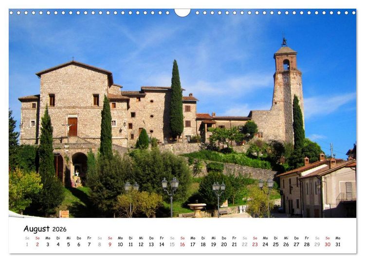 Produktbild: Franziskusweg - Camino di Assisi (Wandkalender 2026 DIN A3 quer), CALVENDO Monatskalender