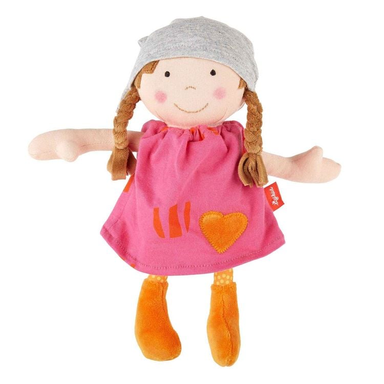Produktbild: sigikid 39409 - Puppe Brenda Bilipup pink, Lernpuppe, Stoffpuppe, 24 cm